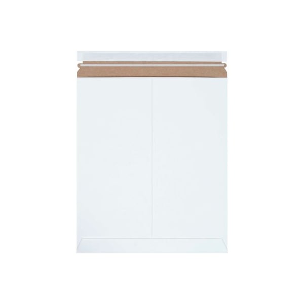 The Packaging Wholesalers Self Seal Stayflats Mailers, 12-3/4inW x 15inL, White, 100/Pack ENVRM4PSWSS - main